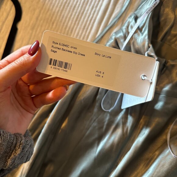 SHONA JOY: La Lune Lace Back Maxi Dress - Sage (x2!!) - Picture 2 of 11